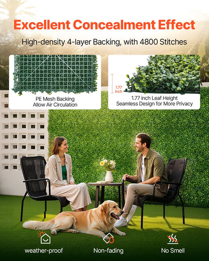 Konstgräsväggpaneler, 40 x 120 tum, Milan Grass Greenery Buxbompanel för inomhus- och utomhusgröndekor och murgröna, avskild bakgrund, häckskärm för trädgård