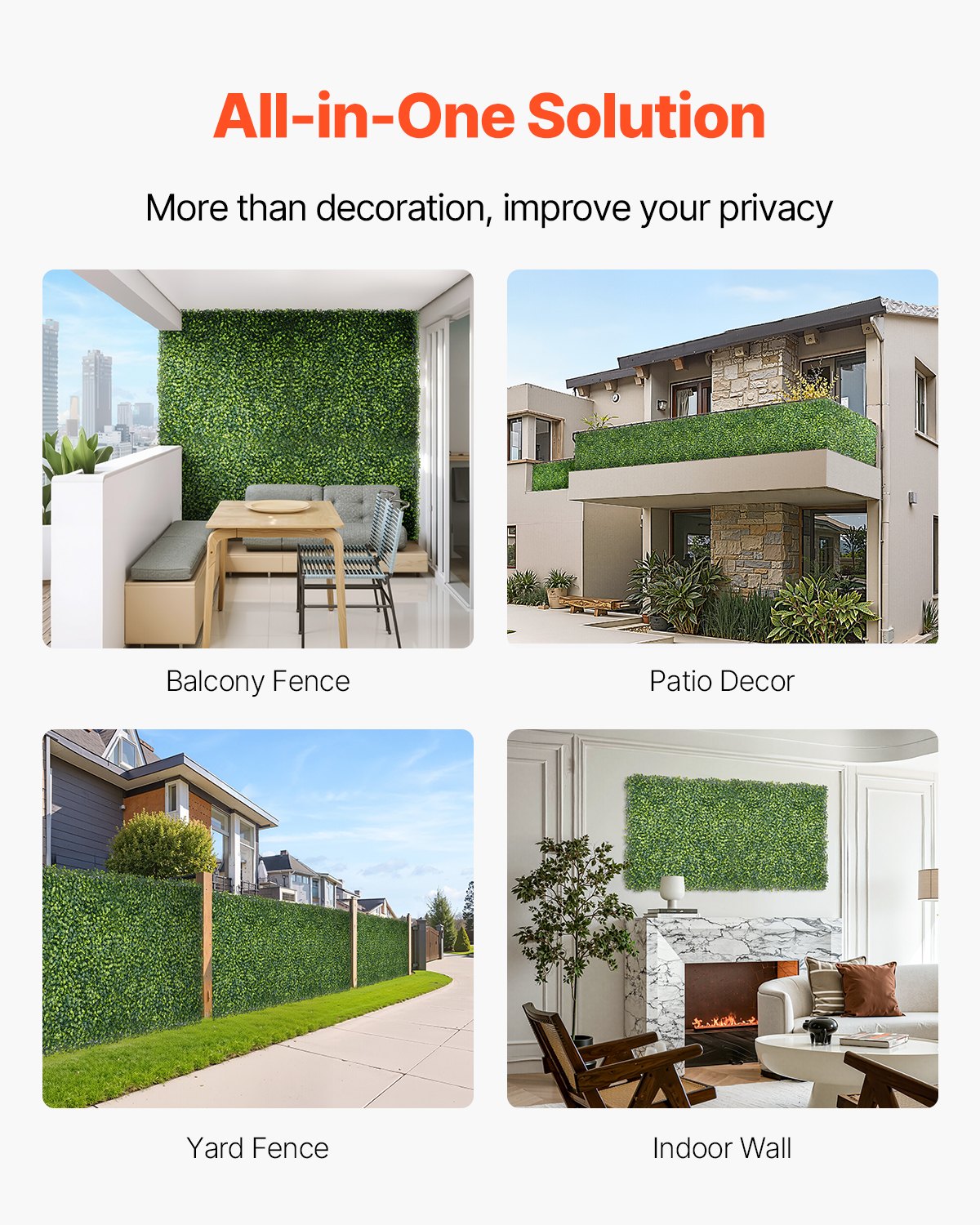 Konstgräsväggpaneler, 40 x 120 tum, Milan Grass Greenery Buxbompanel för inomhus- och utomhusgröndekor och murgröna, avskild bakgrund, häckskärm för trädgård