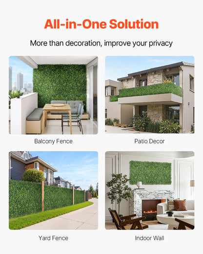 Konstgräsväggpaneler, 40 x 120 tum, Milan Grass Greenery Buxbompanel för inomhus- och utomhusgröndekor och murgröna, avskild bakgrund, häckskärm för trädgård