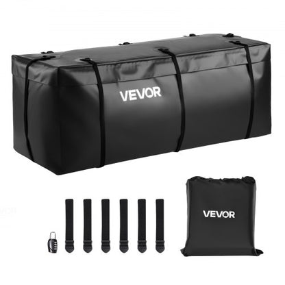 Bärväska för dragkrok, vattentät 840D PVC, 57,48 x 19,49 x 23,82 tum (16 kubikfot), kraftig lastväska för förvaring av lastbilsflak med förstärkta remmar, lämplig för bil, SUV, skåpbil, dragkrokskorg