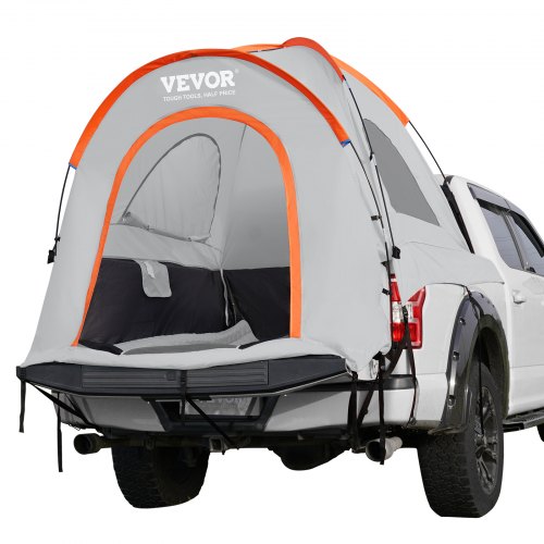 Lastbilstält, 5,5'-6' pickuptält med regnlager och bärväska, vattentätt PU2000mm dubbellagerstält för camping, plats för 2-3 personer, för camping, resor, utomhusaktiviteter
