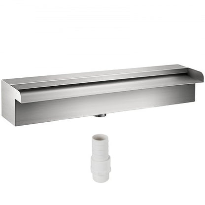 30 cm x 11,4 cm x 7,9 cm Dekorativ vattenfallsfontän i rostfritt stål för trädgårdsdamm inomhus och utomhus