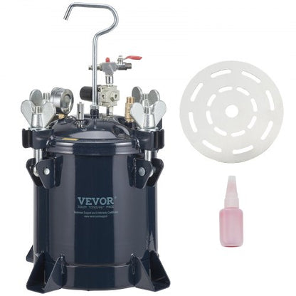 Spray Paint Pressure Pot Tank, 10L/2.5gal Air Paint Pressure Pot, Metal Rack & Leak Repair Sealant for Industry Home Decor Architecture Construction Automotive Painting, 70PSI Max