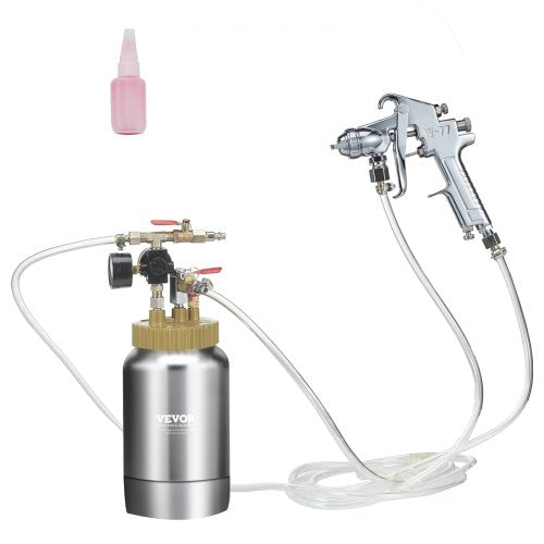 Spray Paint Pressure Pot Tank, 2L/0.5gal Lightweight Air Paint Pressure Pot, 1.8mm Nozzle Spray Paint Gun 3m Hoses for Home Decoration Architecture Construction Automotive Painting, 45PSI Max