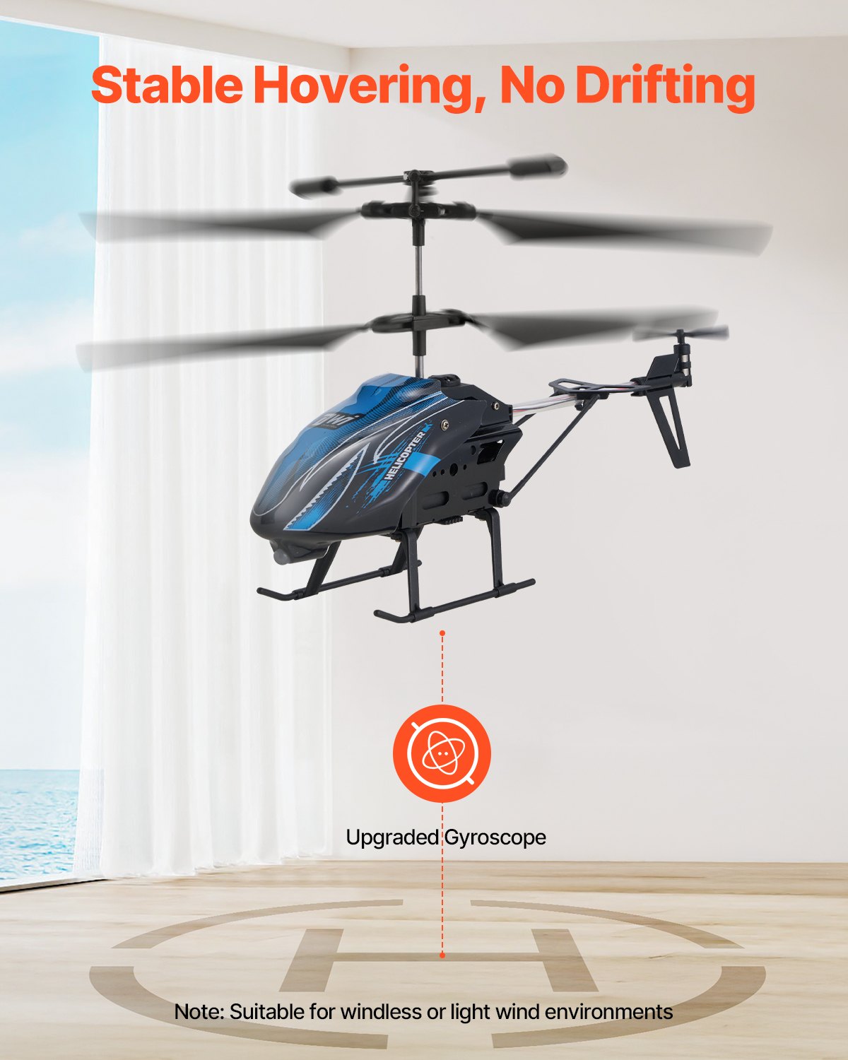 RC-helikopter, 2,4 GHz flygande fjärrstyrd helikopter, 3,5-kanaligt RC-flygplan för barn, 16 minuters flygtid, höjdhållning, start/landning med en knapp och LED-lampor, leksaker för barn från 8 år