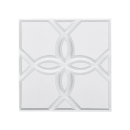 3D-väggpaneler, 33-pack 11,81 x 11,81 tum PVC modern konst minimalistisk blommig plattor, 32 kvm täckande accentväggpanel, inredning för tak, sovrum, vardagsrum och spelrum, mattvit