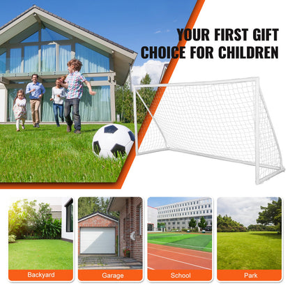 Bärbart fotbollsmål, 12x6 fot fotbollsnät, fotbollsnät för vuxna och barn, stort träningsnät för fotboll, set med fotbollsmål för ungdomar, fotbollsmål för utomhusbruk i alla väder med bärväska, 1-pack