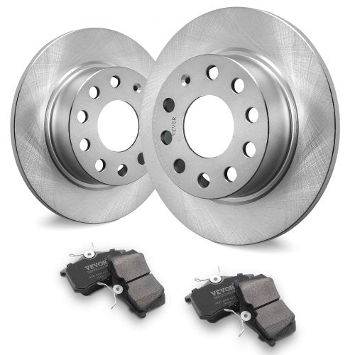 Bakre bromsskiva kompatibel med Audi A3 (8P), VW Golf 5 6, Seat LEON, SKODA OCTAVIA, ALTEA, bromsskivor, utbytessats för keramiska bromsbelägg, 253 mm bakre bromsskivor