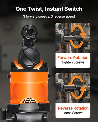 1-tums lufttrycksmutterdragare, upp till 2400 Nm mutterbrytande vridmoment, 6000 varv/min 6-växlad pneumatisk slagpistol med 152,4 mm förlängt städ för tunga lastbilar, bussar, jordbruksmaskiner