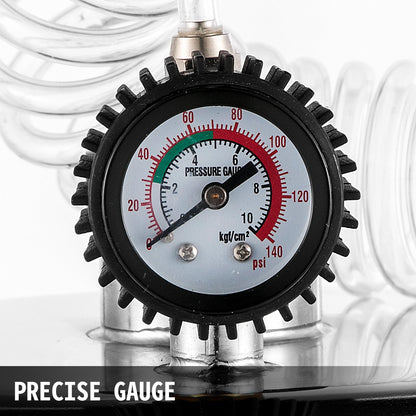 Pneumatic Air Pressure Bleeder, Brake Pressure Bleeding Tool Portable Brake and Clutch Bleeder Valve System Kit Garage Workshop Mechanics Brake Oil and Fluid Extractor Bleeder Tool