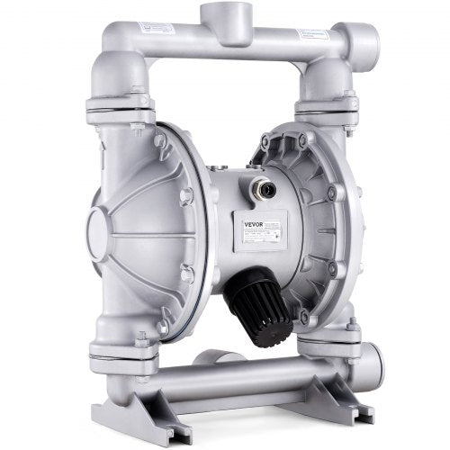 Luftdriven dubbelmembranpump, 44 GPM, max 115 PSI luft- och spilloljepneumatisk överföringspump med 2 extra membran, 3,8 cm inlopp och utlopp Membranpump i aluminiumlegering för diesel, fett och olja