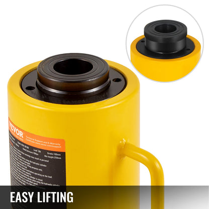 30Ton 10.2 cm Stroke Hollow Hydraulic Cylinder Jack 29937.1 kg Lift Cylinder Industrial Durable Automotive Body Bending