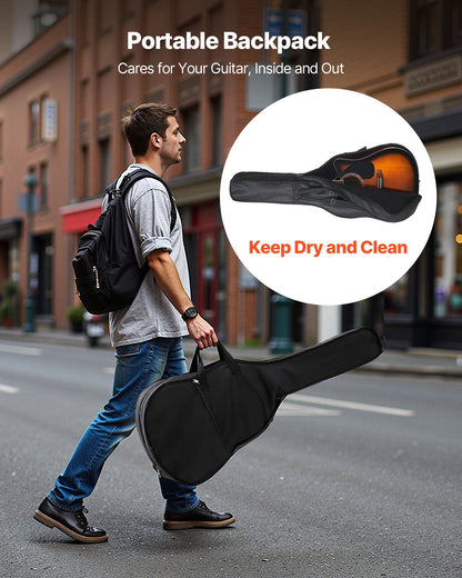 104,4 mm (41 tum) Cutway akustisk gitarr gigbag för nybörjare, vuxen, Sunburst