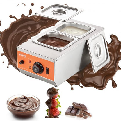 Chokladtempereringsmaskin Chokladsmältdegel 4,1 kg 2 tankar
