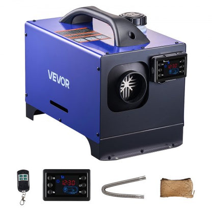 Dieselvärmare, 12-24V 8KW, allt-i-ett bärbar dieselluftvärmare med fjärrkontroll och LCD-display, snabb uppvärmning, lågt ljud, 5 liters bränsletank för fordon, husbilar, skåpbilar, traktorer och lastbilar