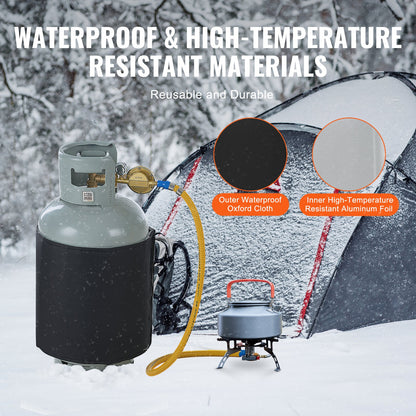 Isolerad gasflaskvärmare i bandform för 18,1 kg gasflaskor 120W 32°C