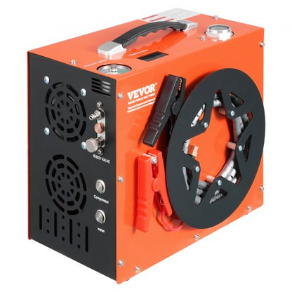 PCP-luftkompressor, 4500PSI/30Mpa bärbar PCP-luftgevärskompressor - Inbyggt vatten- och fläktkylsystem, autostopp | DC12V/AC230V paintballtankkompressor för luftgevär, dykflaska