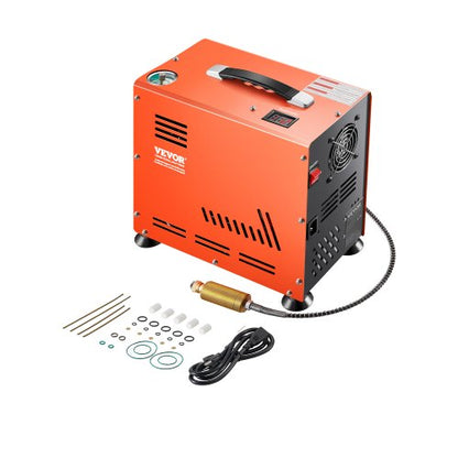 PCP-luftkompressor, 800W dubbelcylindrig PCP-luftgevärskompressor 4500PSI/30Mpa med inbyggt fläktkylsystem, autostopp | Oljefri paintballflaskkompressor för luftgevär, dykflaska
