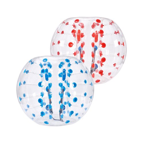 Uppblåsbara Bumper Balls 2-pack, 4FT/1.2M Body Sumo Zorb-bollar för tonåringar och vuxna, 0.8mm tjocka PVC-mänskliga hamsterbubbelbollar för utomhuslek, Bumper Bopper-leksaker för trädgård, gård, park