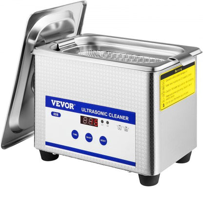 0,8L ultraljudsrengörare digital värmare timer för rengöring av smycken rengöring av glasögon 35W rostfritt stål för kommersiellt personligt hembruk