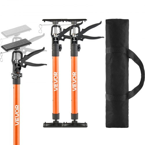 Cabinet Jack Support Pole, 2-Pack, 54-155 cm Steel Telescopic Quick Support Rod, Adjustable 3rd Hand System up to 70 kg Capacity for Installing Cabinets, Lifting Drywall, Cargo Bars