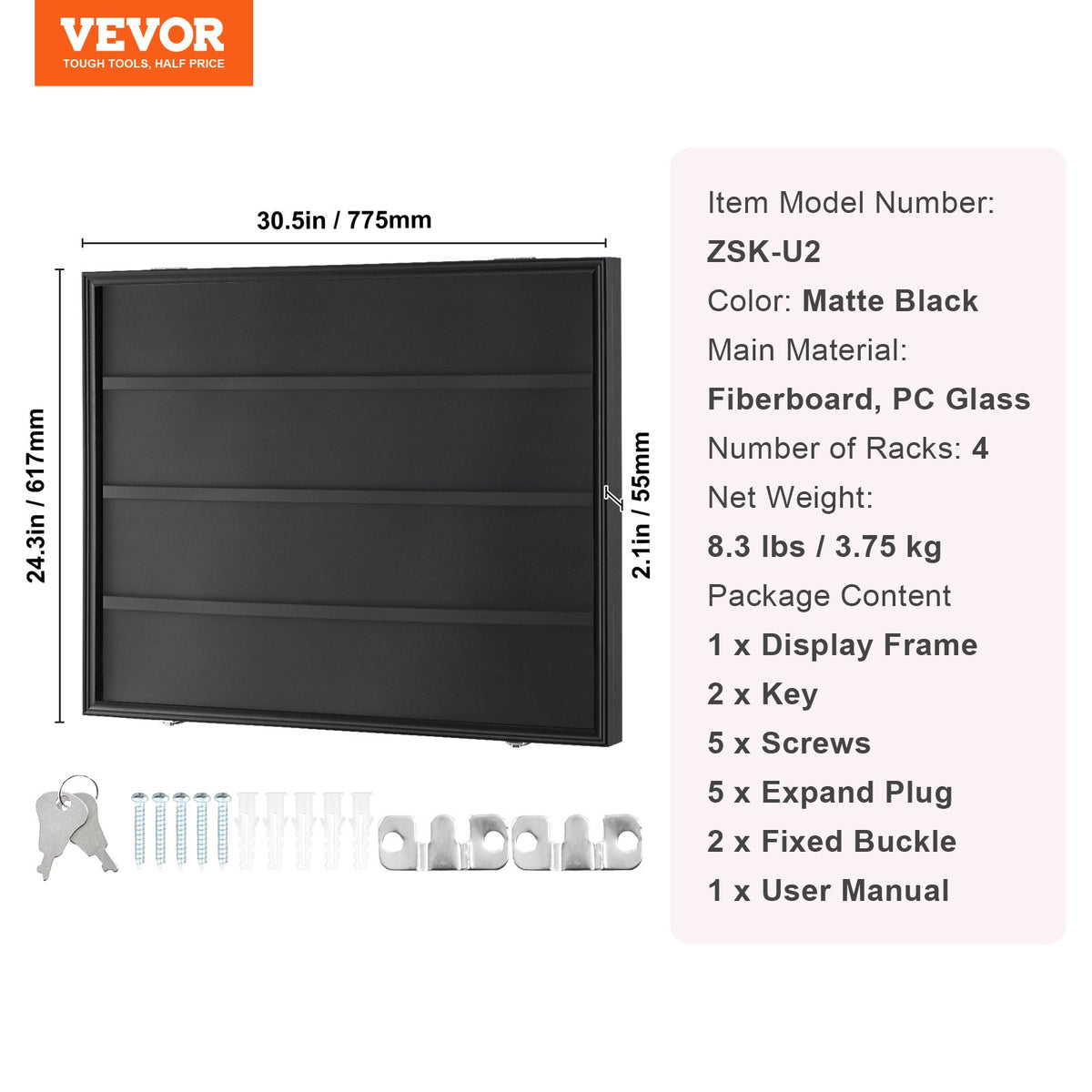 Displayfodral för sportkort med 36 grader, 77,5 x 61,7 x 5,3 cm, basebollkortsdisplayram med 98 % UV-skydd, klar PC-glas, låsbart väggskåp för fotboll, basket, hockey och samlarkort