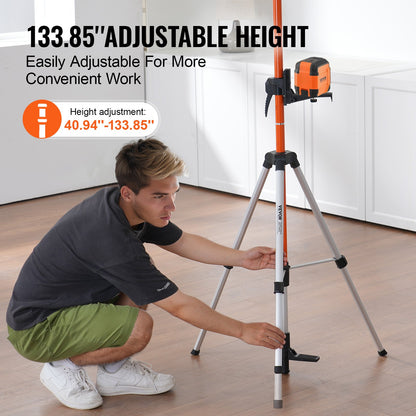 Lasernivåstativ 10,2 cm - 20 och 20,3 cm - 11 gängor, höjdjustering 1040-3400 mm