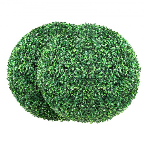 Konstgjorda buxbomträd, 50,8 cm höga (2 stycken), bollformade konstgjorda buxbomträd, gröna buxbomträd året runt, dekorativa bollar för trädgård, balkong, trädgård, bröllop och heminredning