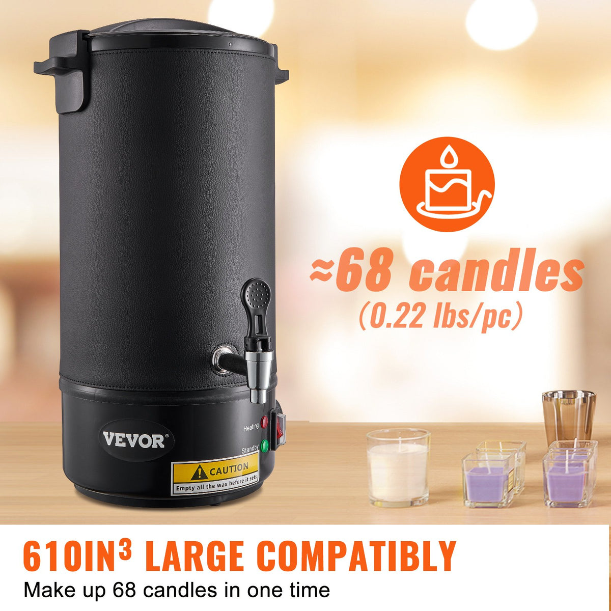 Wax Melter for Candle Making 10Liter Electric Pot Commercial or Home Use