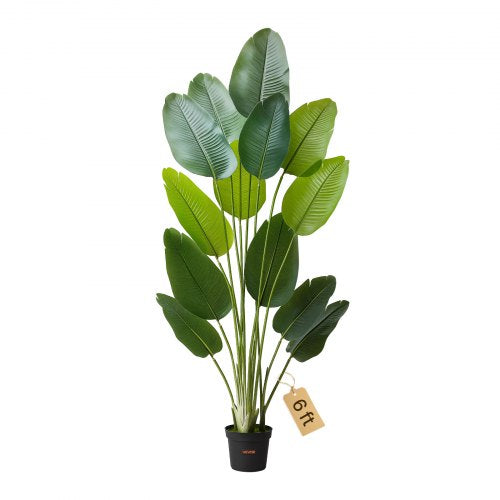 Artificial Bird of Paradise 1829 mm Tall, Fake Tropical Plants with with 13 Trunks & White Pot, Faux Floor Silk Tree, Large Trees for Home Office Living Room Decor House Warming, Indoor Outdoor