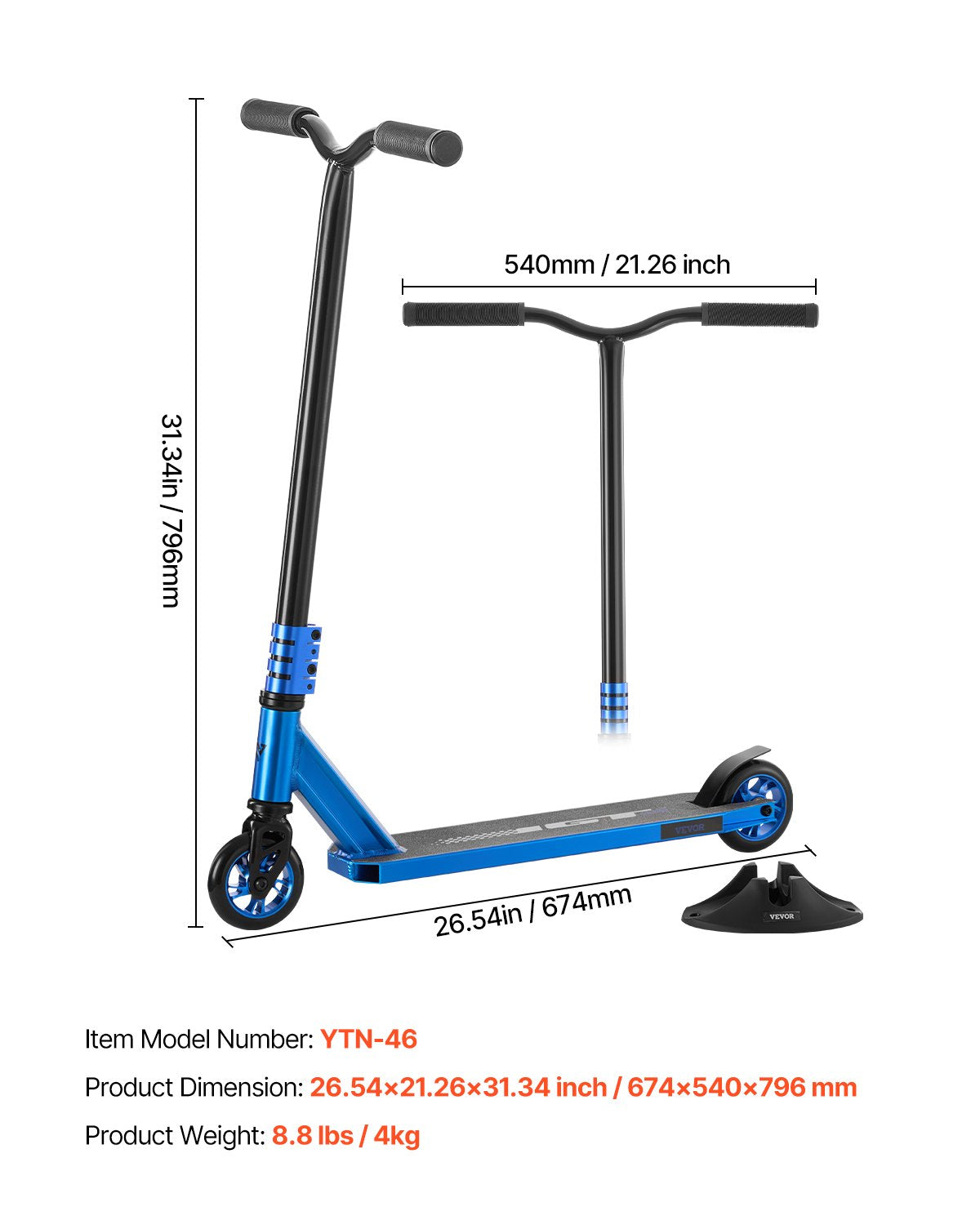 Trickscooter, kompletta professionella trickscooter för barn i åldrarna 9-11 år, tonåringar, vuxna, pojkar och flickor, freestyle street rider för mellannivåer och nybörjare, dubbelt lager lättviktigt aluminiumdäck