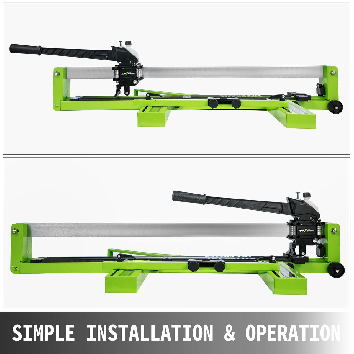 39-Inch Tile Cutter Manual Tile Score Cutter, with Tungsten Carbide Scoring Wheel Professional Vinyl Plank Cutter, Adjustable Laser Guide for Precision Cutting Porcelain Ceramic Floor Tiles