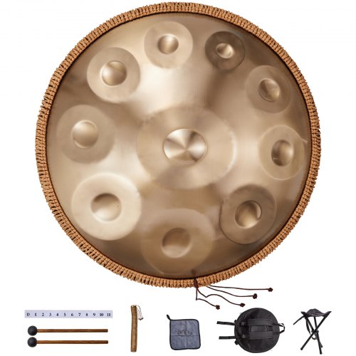 Handpantrumma 55,9 cm 10-toners d-moll handtrummainstrument med klubba