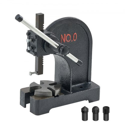 Arbor Press, 0.5 Ton Manual Arbor Press, 4.6" Maximum Height, Cast Iron Heavy-duty Manual Desktop Arbor Press, Precision Hand Press for Stamping, Bending, Stretching, Forming