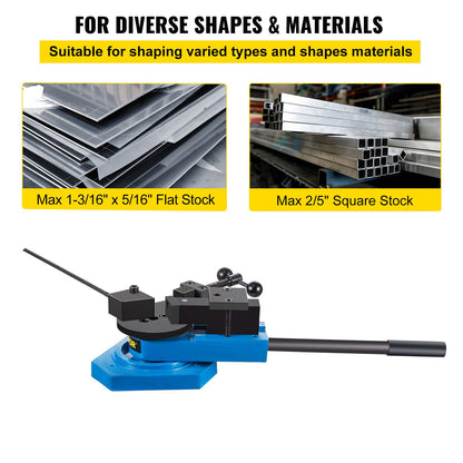 SBG-40 Metal Scroll Bender High-Hardened Steel Scroll Bender Combination of Scroll Radius and Angle Bending Universal Metal Rod Bender For Steel Brass Cooper Aluminum