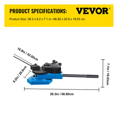 SBG-40 Metal Scroll Bender High-Hardened Steel Scroll Bender Combination of Scroll Radius and Angle Bending Universal Metal Rod Bender For Steel Brass Cooper Aluminum