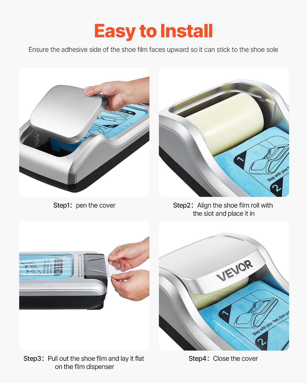 Skoöverdragsmaskin Automatisk skoöverdragsdispenser Passar upp till US 11 / EU 44