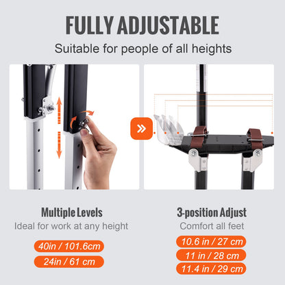 Drywall Stilts Aluminum Tool Stilts 61 cm-102 cm Adjustable Painting Black