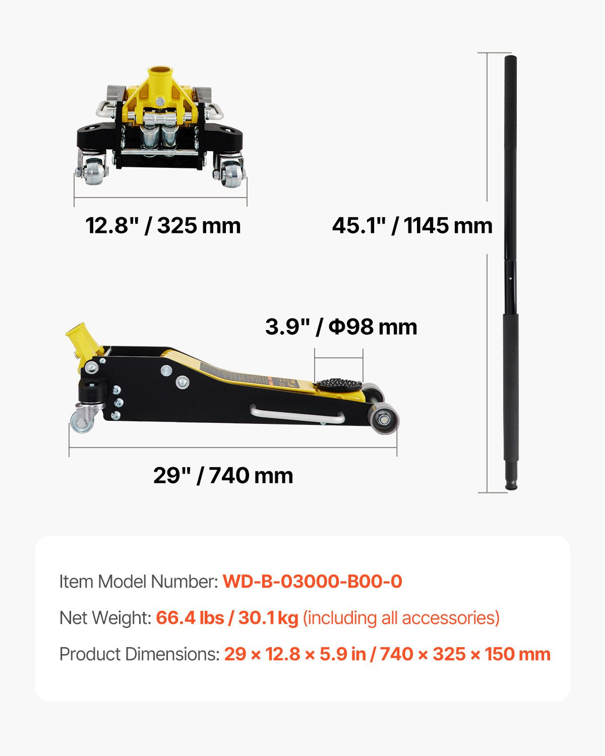 Floor Jack, 3 Ton Low Profile Floor Jack, Aluminum And Steel Racing Floor Jack With Dual Pistons Quick Lift Pump, Floor Jack Lifting Range 90 mm-500 mm