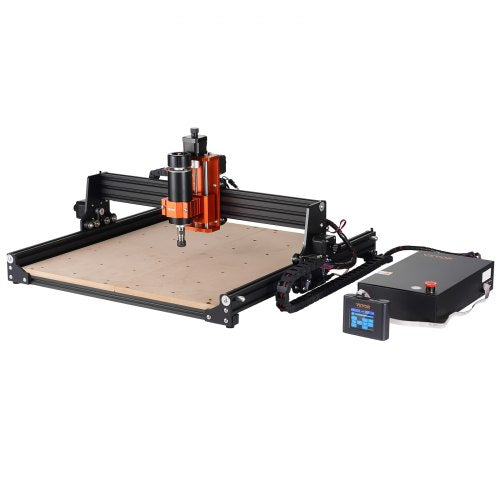 CNC-fräsmaskin, 300 W, 3-axlig GRBL-styrd trägravyr, snidning, fräsmaskin, 15,75 x 15,75 x 2,36 tum / 400 x 400 x 60 mm, arbetsyta 1200 varv/min för trä, akryl, MDF, PVC, plast, skum