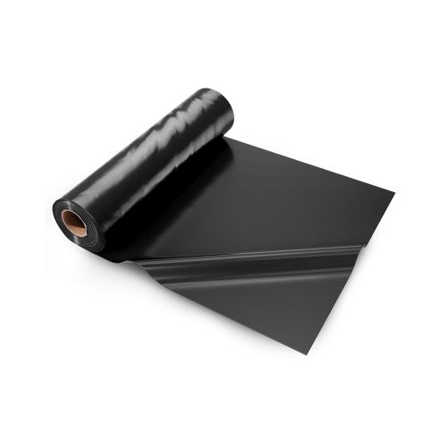 6,2 m x 30 m kraftig plastduk, 15,7 mm tjock plastduksrulle, plastduk för målarpresenning, polyetenbeklädnad för ångspärr i krypgrunden, mångsidig, svart
