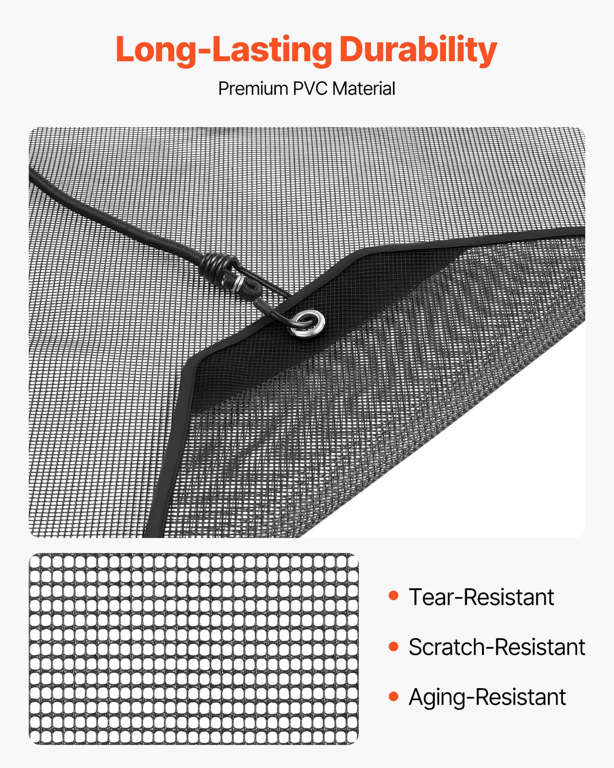 Air Conditioner Cover for Outside Units, 910 x 910 mm Central AC Cover for Air Conditioning Unit, Top Universal Mesh Defender Tear-Resistant Easy Install for Outdoor Outside All Seasons, Black