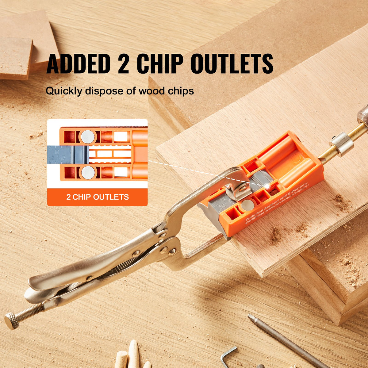 Pocket Hole Jig, 56 Pcs Mini Jig Pocket Hole System with 22.9 cm C-clamp, Step Drill, Wrench, Drill Stop Ring, Square Drive Bit, and Screws, for DIY Carpentry Projects