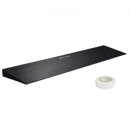 4,7 cm klippbar tröskelramp för soprobot, 91 cm bred rullstolsramp i naturgummi, halkfri massiv gummiramp med dubbelhäftande tejp för dörröppningar, uppfarter, badrum, slät kakel