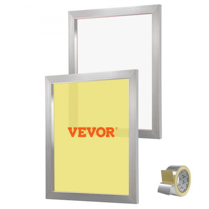 Screentryckssats, 2 delar aluminiumramar för silkscreentryck, 20x24 tums silkscreentryckram med 160-trådsnät, högspänningsnylonnät och tätningstejp för T-shirts DIY-tryck