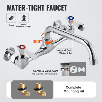 Stainless Steel Prep & Utility Sink, 1 Compartment Free Standing Small Sink Include Faucet & legs, 45.7 x 104.1 cm Commercial Single Bowl Sinks for Garage, Restaurant, Kitchen, Laundry, NSF Certified