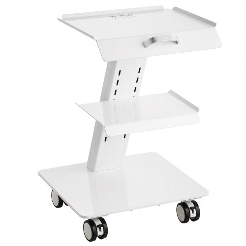 Labbvagn, 3-lagers rullande labvagn, mobil vagn i metall med svängbara hjul, rullande klinikvagn med bricka, viktkapacitet 100 kg, för labb, klinik, skönhetssalong och salong