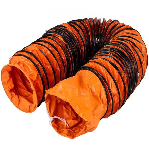 25FT Kanalslangsutsug flexibel kanal PVC Flexibel 12 tum Bärbar för frånluftsfläkt PVC-kanal