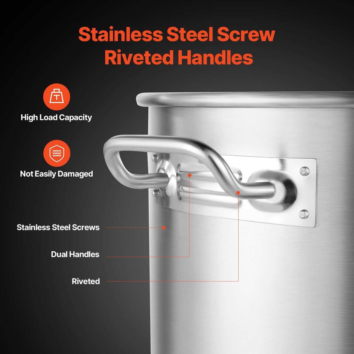Stainless Steel Stockpot, 42 Quart Large Cooking Pots, Cookware Sauce Pot with Basket, Lid, and Handle, Heavy Duty Commercial Grade Stock Pot, Sanding Treatment, for Large Groups Events Silver