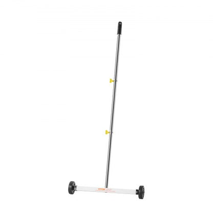 Magnetisk sopmaskin med hjul, 43 cm, 4,5 kg lastkapacitet, lätt magnetisk uppsamlingssopmaskin med justerbart handtag, plockar upp spikar och skruvar, enkel rengöring för garage, takprojekt
